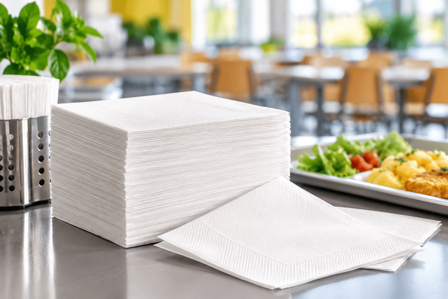 Napkins for canteens: specification, choice and cost per meal